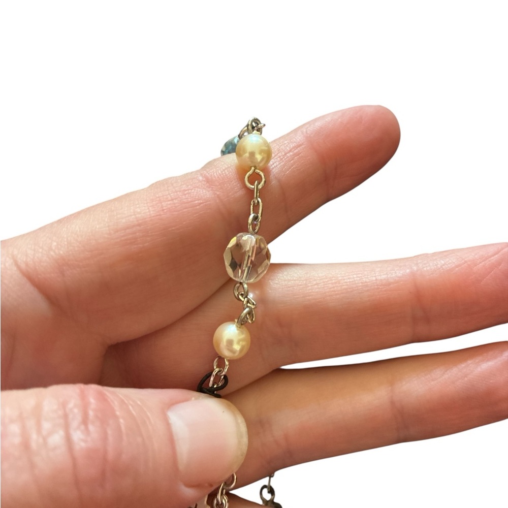 NWT Monet Silver Iridescent Pearl Bracelet - Picture 2 of 2